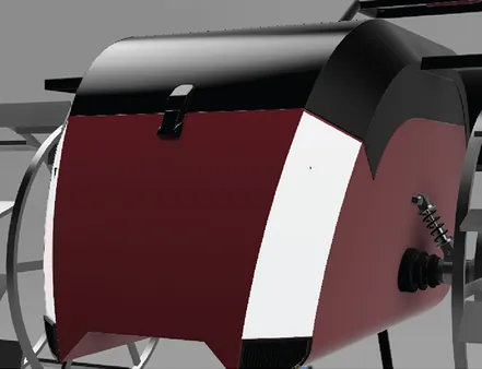 Render of the red and black sealed body