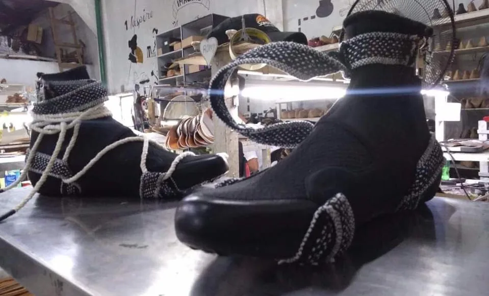 BIGWASI upper with straps on the workbench