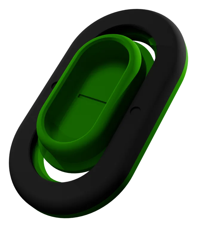 Pocket Wrestler Urban Peak colorway, black frame with a green inner track