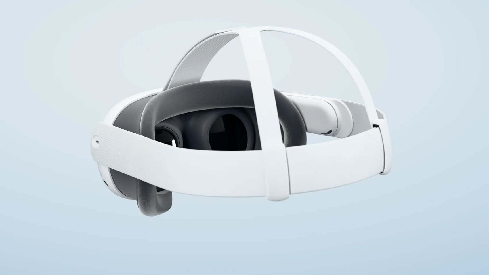 Meta Quest 3 rear view showing the facial interface and strap